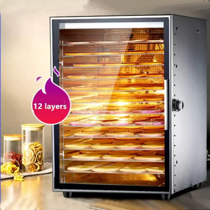 220V 110V Dry Fruit Machine Food Dehydration Dryer Fruit Dryer Commercial Stainless Steel Food Dryer Dried Vegetables Pet Snacks 2