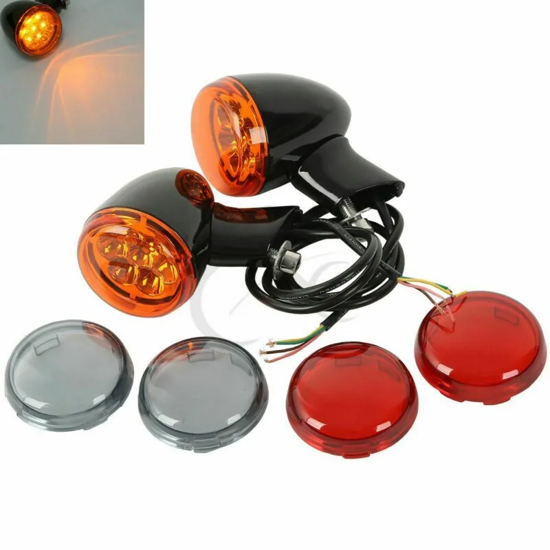 

Motorcycle Rear Amber Turn Signals Light Bracket Fit For Harley Sportster XL 883 1200 92-up