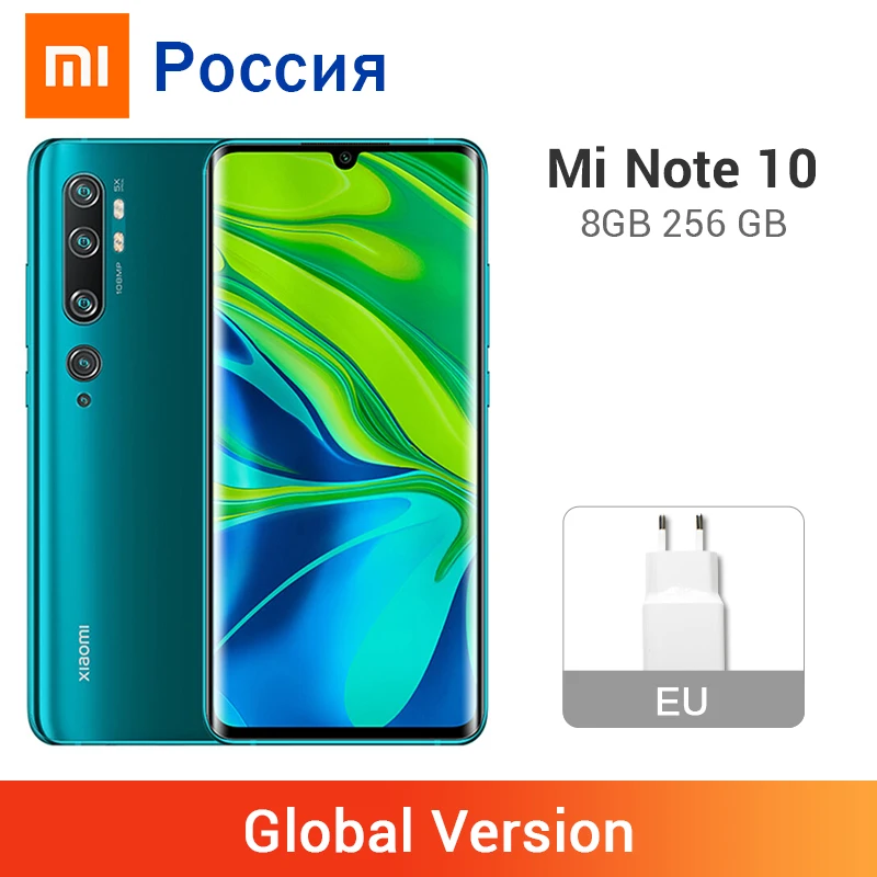 Глобальная версия Xiaomi Mi Note 10 Pro 8 Гб 256 ГБ 108MP Penta камера Snapdragon 730G 5260 мАч 6 47 ''AMOLED