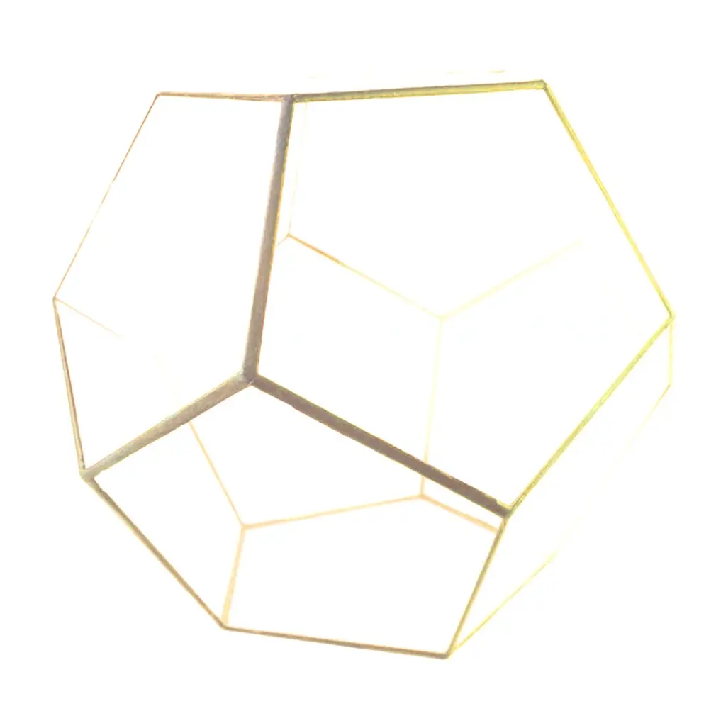 Dodecahedron Glass Greenhouse Green Plant Transparent Creative Moss Micro Landscape Fleshy Flower Pot