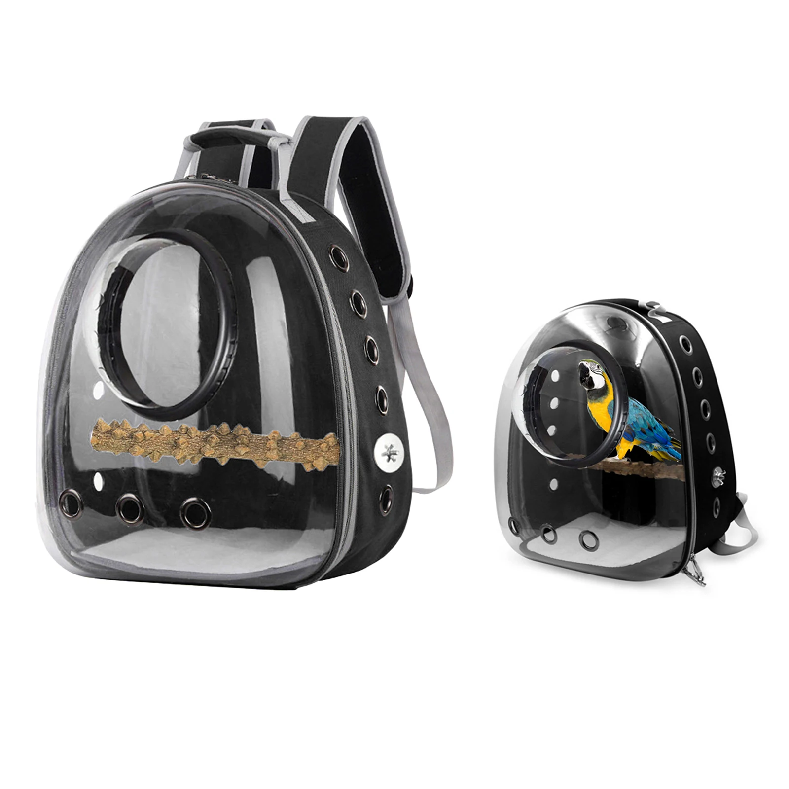  Bird Carrier Cage Mesh Bag Pet Parrot Travel Breathable Backpack Colourful 