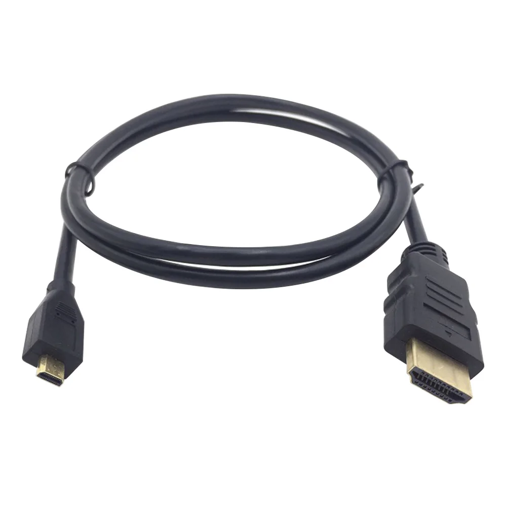1 м черный HD видео адаптер стабильный кабель с разъемом HDMI Портативный высокоскоростной сигнал передачи прочный 4 к для Raspberry Pi 4B