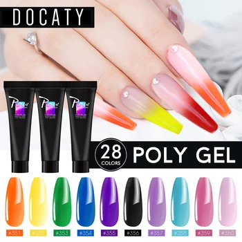 

Poly Gel Kits French Nail Art Clear Camouflage Color Nail Tip Form Crystal UV Quick Builder Gel Polygel for Nail Extension Glue