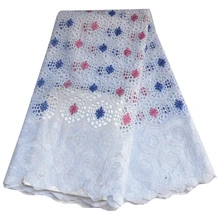 5 ярдов швейцарская вуаль кружева в швейцарской хлопок кружевная ткань золото выдалбливают африканские нигерийские сетчатые кружевные ткани заводская распродажа