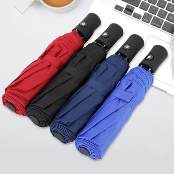 

Sunny And Rainy Dual-purpose Automatic Three-fold Ultra-light Business Advertising Umbrella Outdoor Men's Automatic Umbrella
