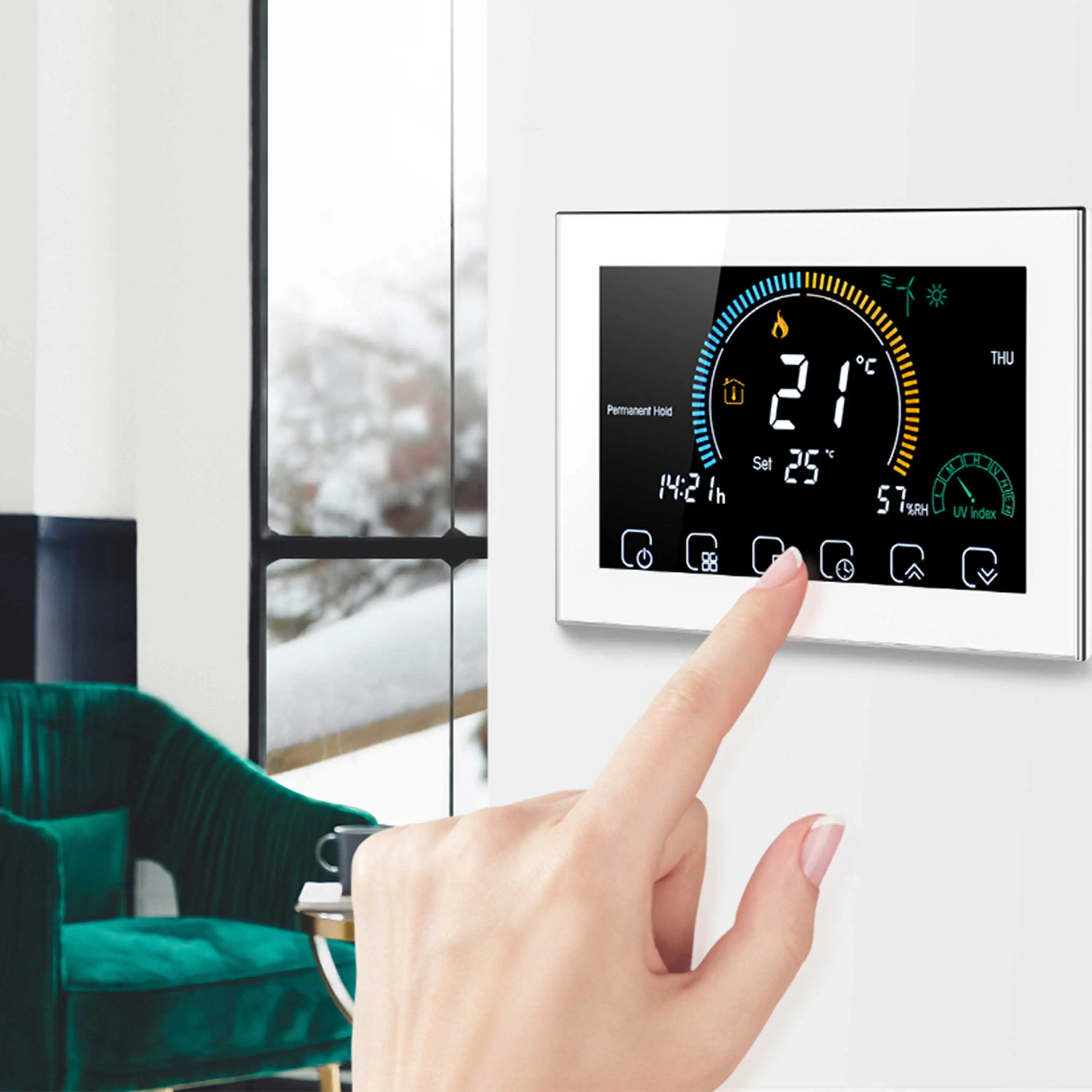 TUYA WIFI Central Heating Pump 45 Degree Thermostat 24V for Air Source  Water Heater Smart google Home - AliExpress