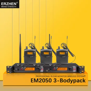

EM2050 In Ear Monitor Wireless System SR2050 Double transmitter Monitoring 3 bodypack Professional for studio Stage Performance