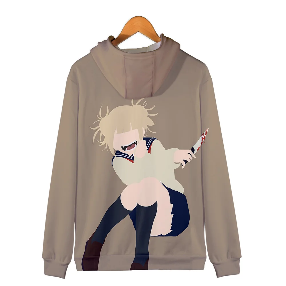 Аниме Мой герой Academy Bakugou Katsuki Izuku Midoriya Himiko Toga мультяшный костюм для женщин мужчин 3D Толстовка свитшот на молнии с капюшоном