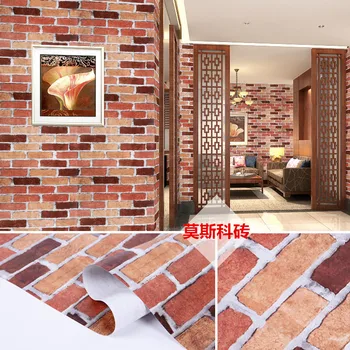 

Self-adhesive WaterproofPVC Wallpaper Wallpaper Thick Brick Pattern Wall Paper Home Decorative Wall Sticker Student Dormitory