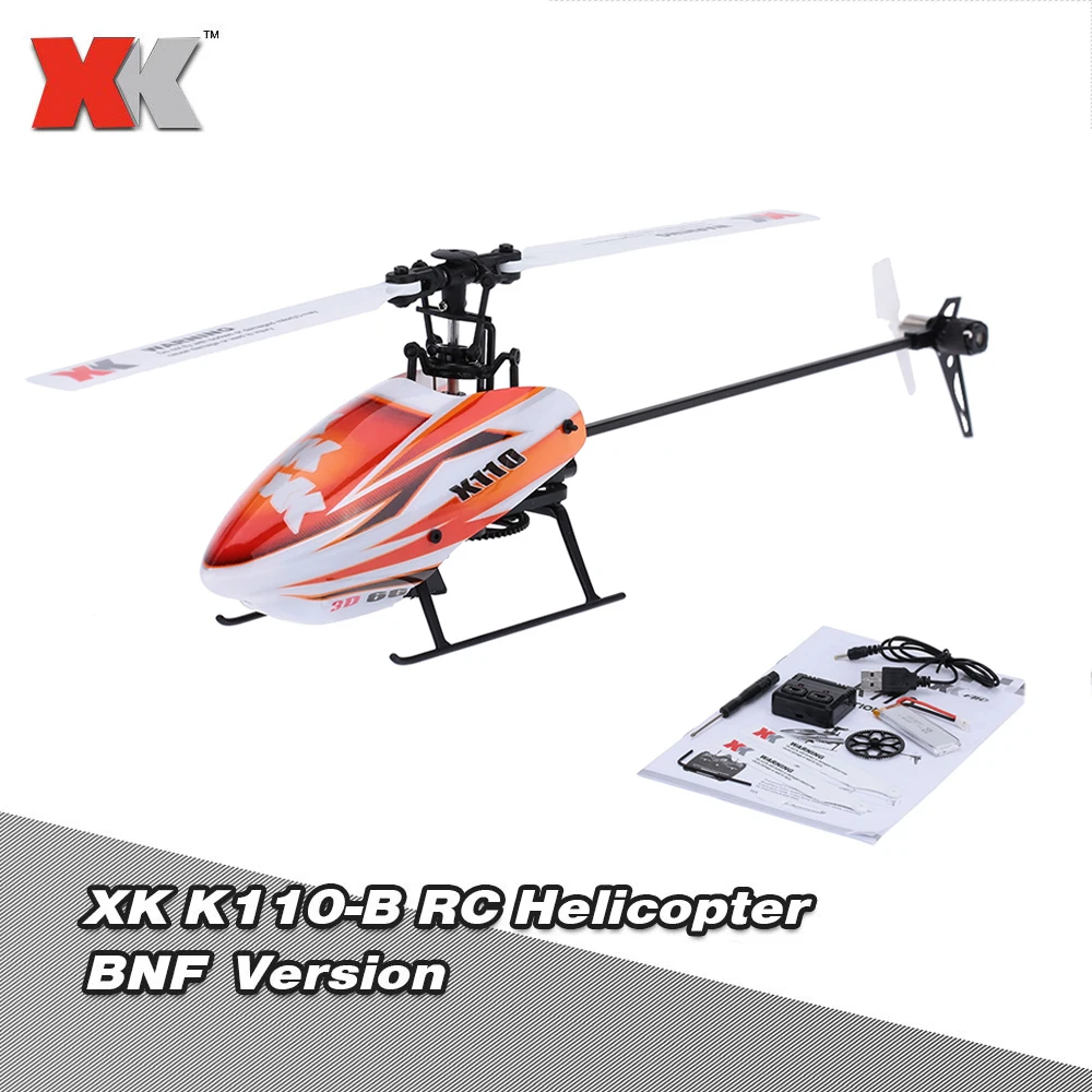 XK Blast K110-B 6CH 3D 6G система бесщеточный двигатель BNF вертолет без пульта дистанционного управления