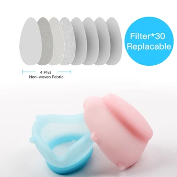 

Silicone Reusable Mouth Face Mask Removable Face Cover with 30pcs Filters Children