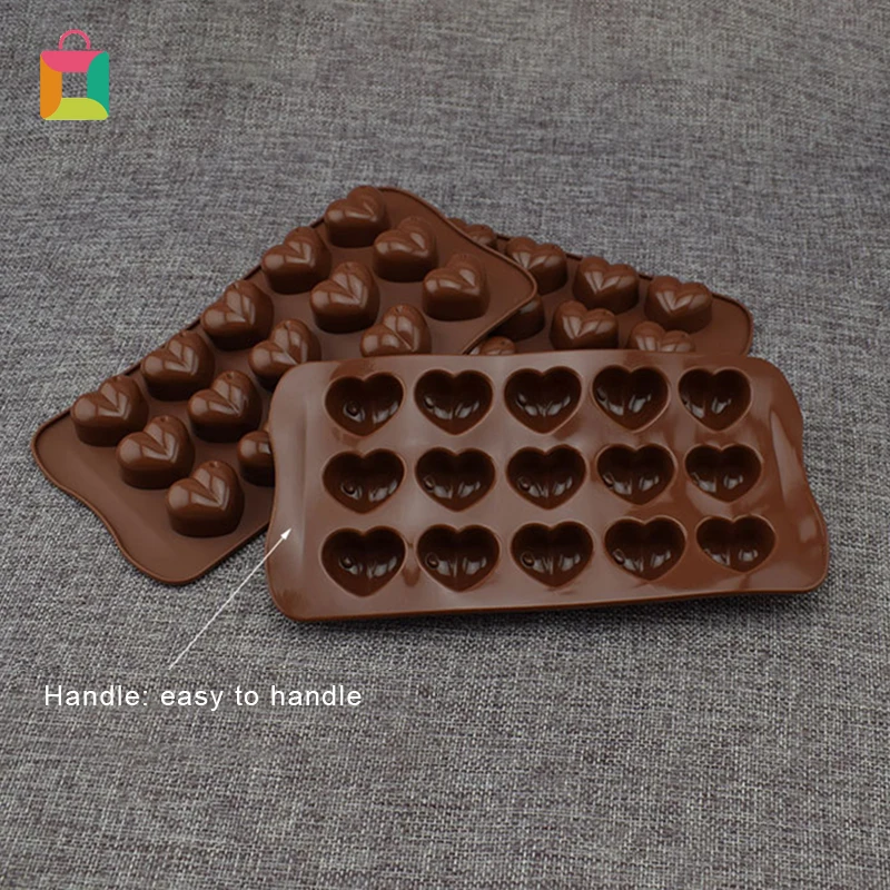 Tooloflife 15-Cavity Heart-Shaped Silicone Mold - Non-Stick Baking Mold For Chocolate, Candy, Cake - View #6