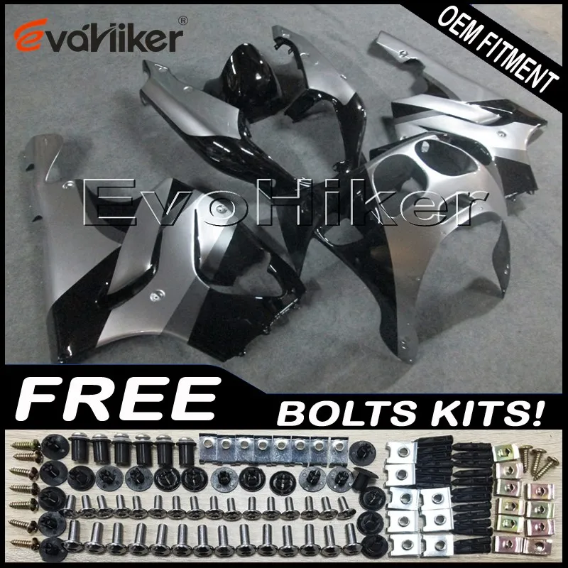 Custom motorcycle plastic cover for ZX7R 1996-2003 ABS motor panels silver+gifts - Цвет: D