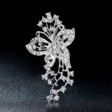 Высший сорт корейский стиль брошь со стразами в форме бабочки аксессуары с яркими стразами инкрустация корсаж от производителя