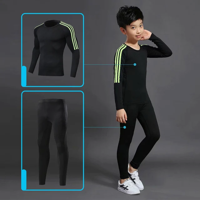 US $7.80 Kids Boys Running Leggings Kids Men Fitness Training Pants Sports Clothing Jogging Suits Compressio
