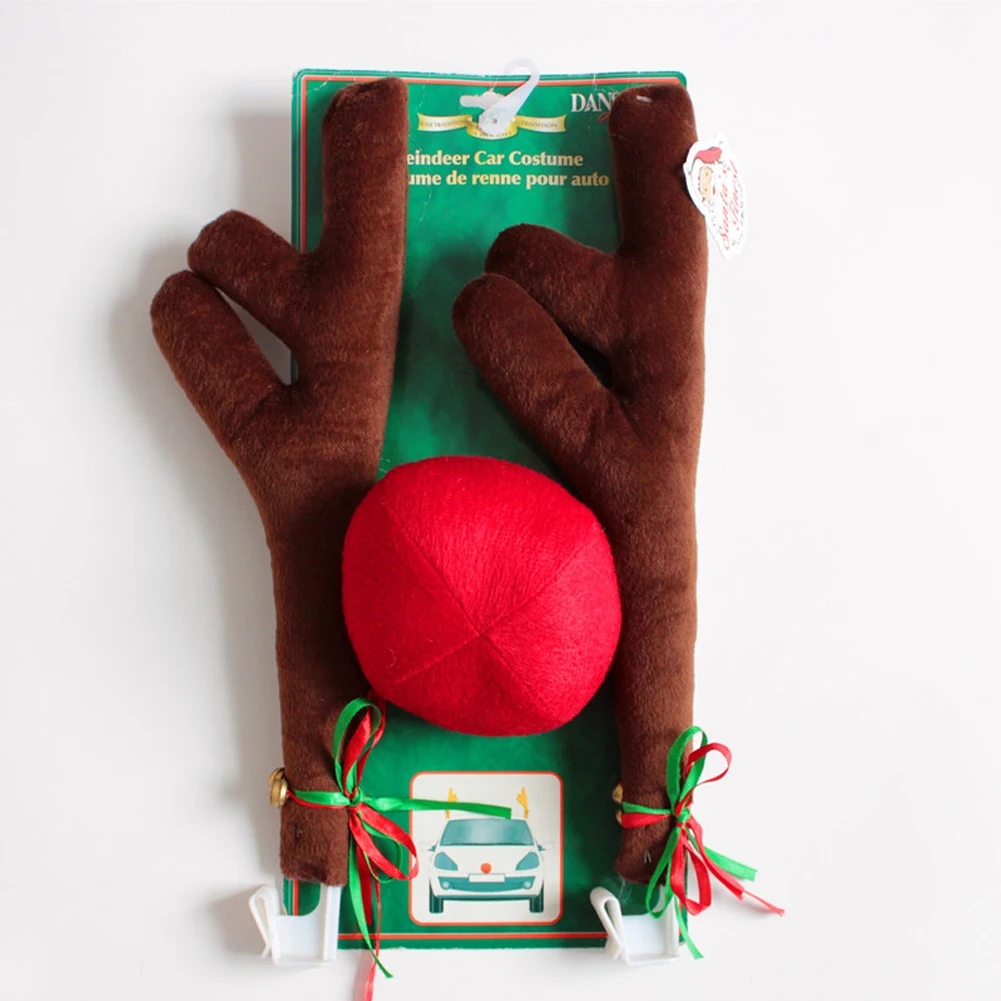 Рога красный нос Rudolph оленей автомобиль костюм с грузовиком рождественские игрушки украшение интерьера аксессуары