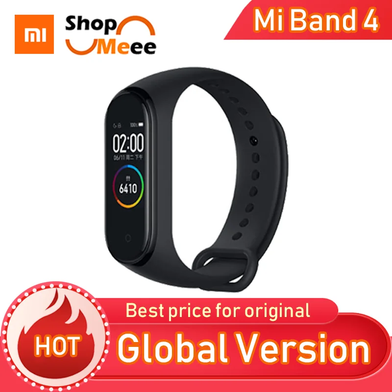 Xiaomi mi браслет 4 mi Band с цветным смарт-экраном сердце фитнес-браслет Спорт Музыка Bluetooth 50 м водонепроницаемый