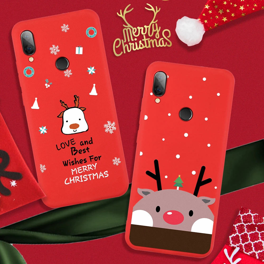 Чехол С Рождеством для Xiaomi Redmi 7 Note 8 6 Pro новогодний чехол с Санта Клаусом K20 задняя