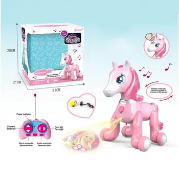 

Pony Projection Toy Remote Control Pony With Light Music Touch Sensor Puzzle Remote Control Toy Electric RC Horse Toy