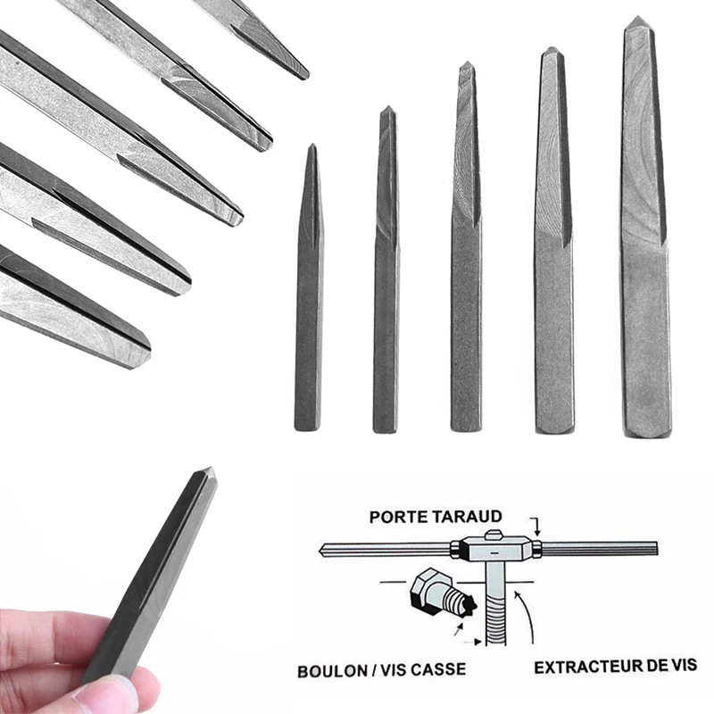 5 шт. Винт экстрактор комплект руководство сломанные поврежденные болт для удаления сверла