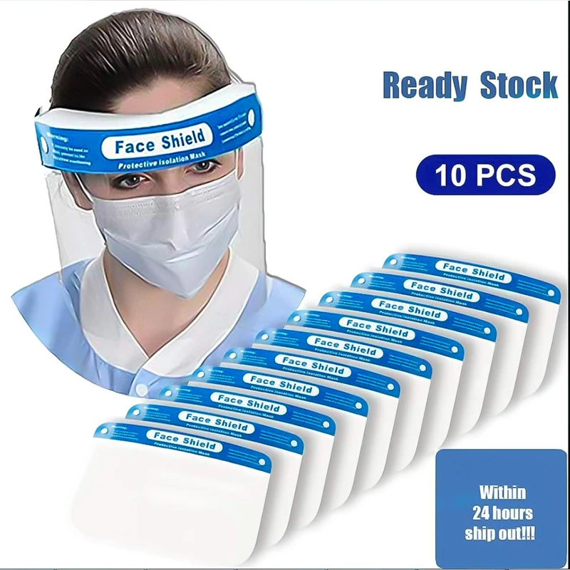 

10pcs/pack Transparent Protect Cap Outdoor Sport Hiking Visor Hat UV Security Protection Face Neck Cover Fishing Hat Face Sheild