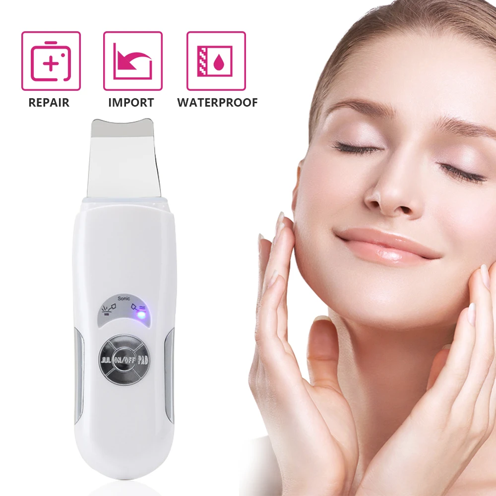 Ultrasonic Face Cleaning Skin Scrubber Facial Massage Machine Anion