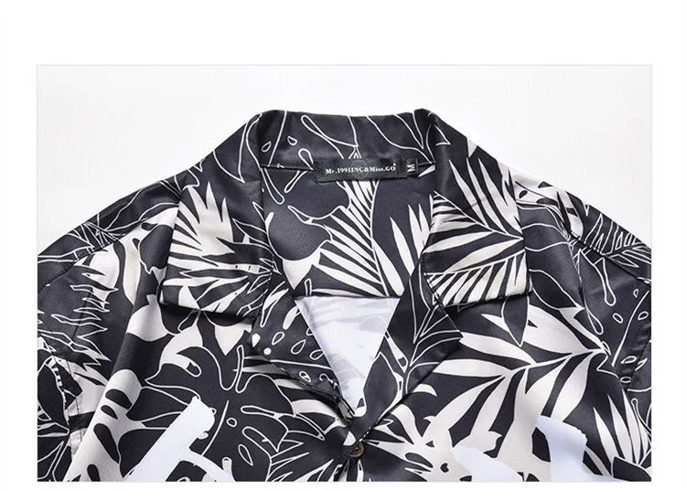 3 цвета Гавайская блузка для отдыха на пляже тропические листья рубашка с принтом длинный рукав свободная Солнцезащитная осенняя и зимняя рубашка туристическая