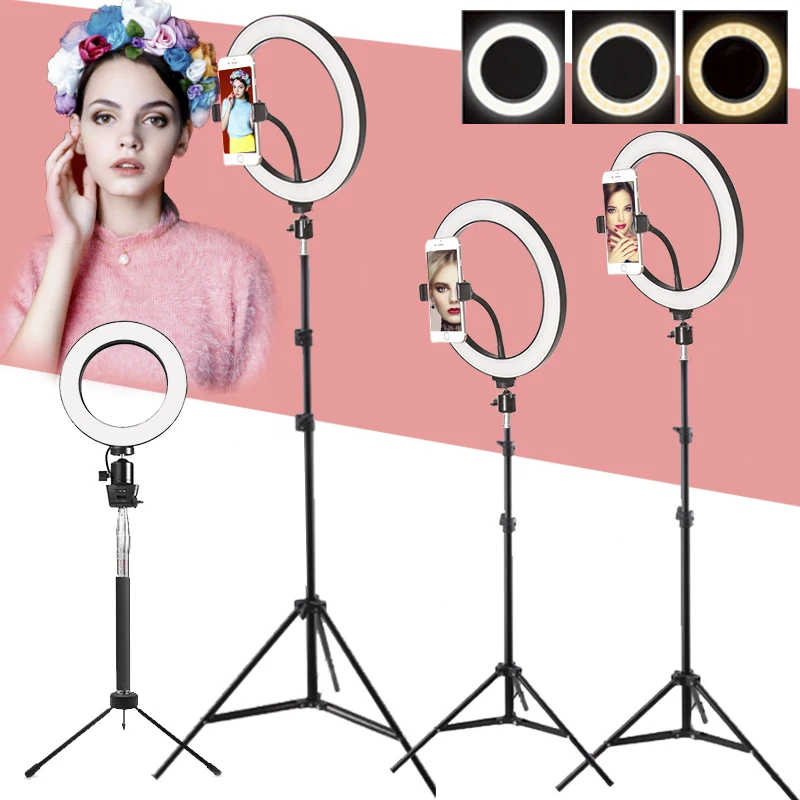  Orsda Led Ring Light selfie ringlight lamp video Studio light ring lamp with tripod for photo Youtu - 4000066785414