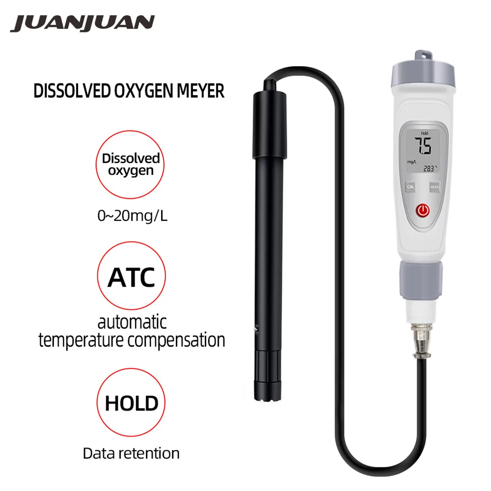 High Precision Professional Pen Style Portable Digital Dissolved Oxygen Meter 0-20mg/L O2 Water Quality | Инструменты