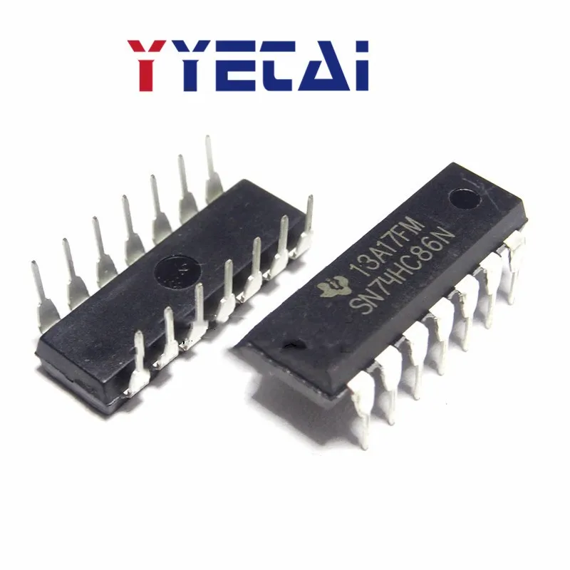 TAI 10PCS Straight plug SN74HC86N 74HC86 HD74HC86P DIP-14 2 input four XOR gate New