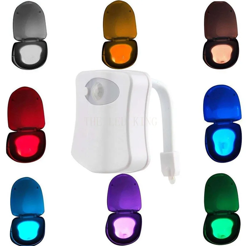 cat night light Smart Motion sensor lamp Night light Toilet seat decor PIR Toilet Seat 8 Color rgb Waterproof LED Lighting WC decorative lamps best night light