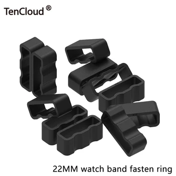 

Watch band fasten ring for Garmin vivoactive 4/instinct 22MM width wristband silicone rubber loop strap keeper for Fenix 6/6 pro
