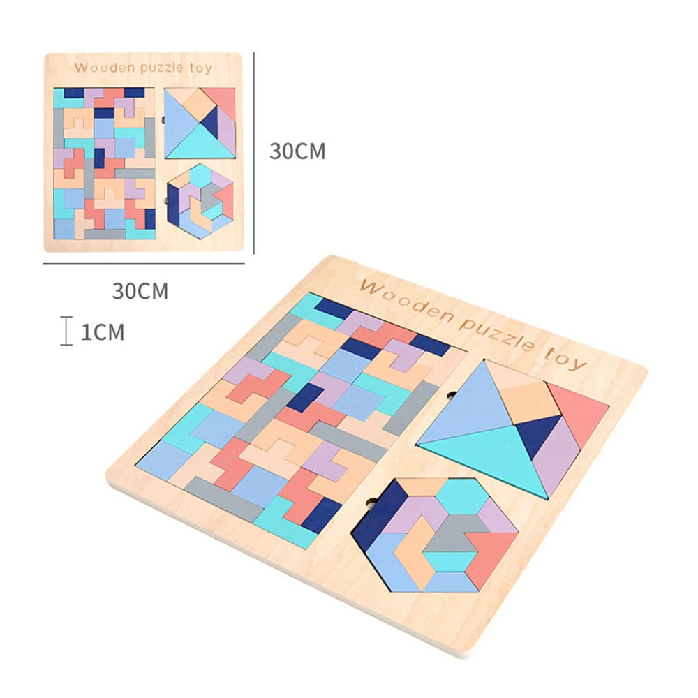 Детская деревянная обучающая игра головоломки волшебный Tangram детская