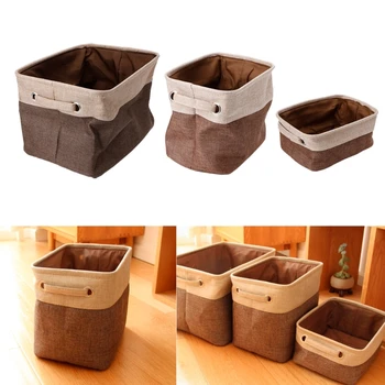 

Folding Square Storage Utility Box Linen Cube Drawer Organizer Cloth Basket Bag LX9C