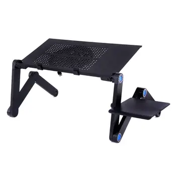 

Adjustable Foldable Aluminum Laptop Table Desk Stand Cooling Fan Mouse Pad Lap 667A