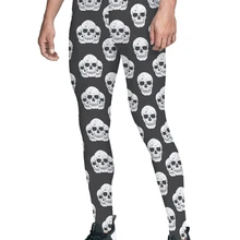 Мужские брюки с черепом, влагоотводящие, скрытый карман, полная длина, девять штанов, дышащие, для беременных, быстросохнущие, джеггинсы со штрипками, кожа Fa