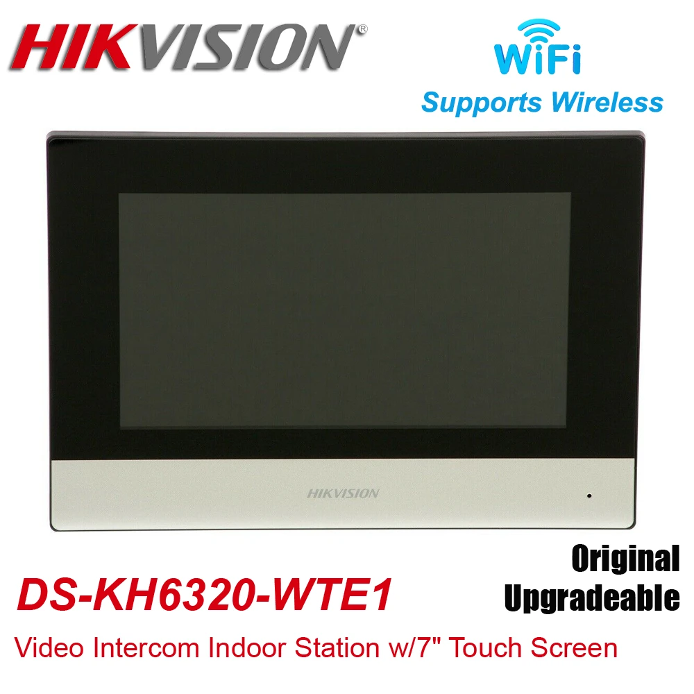 Hikvision DS-KH6320-WTE1 Video Intercom Indoor Station 7-Inch Touch Screen Standard POE WIFI Wireless Monitor doorbell screen intercom