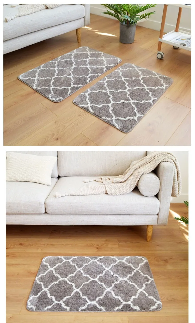 Moroccan Trellis Design Area Rug, traditional lattice bedside carpet,Modern Design Perfect for Any Floor