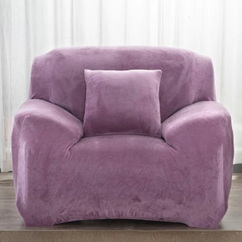 Model 9 Light Purple Зимние супер мягкие плюшевые чехлы для диванов однотонные Цвет утепленные стрейч все включено чехол для дивана, чехол для дивана, для возраста от 1/2/3/4 сиденья - Цвет: Model 9 Light Purple