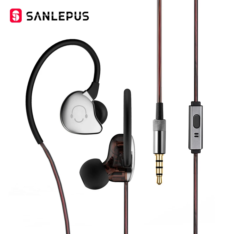 Проводные наушники SANLEPUS Hi Fi стереонаушники Экстра бас гарнитура с микрофоном для