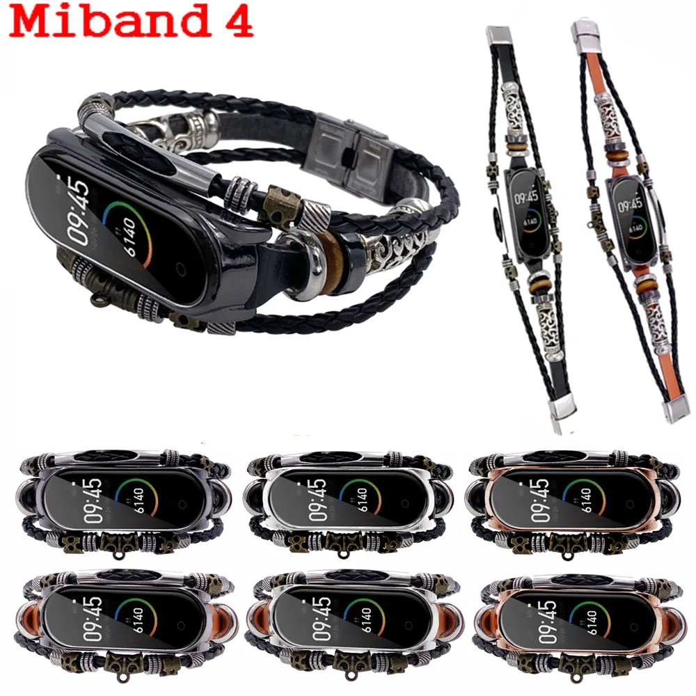 Ремешок для часов Mi band 4 металлический корпус Xiaomi Miband аксессуары