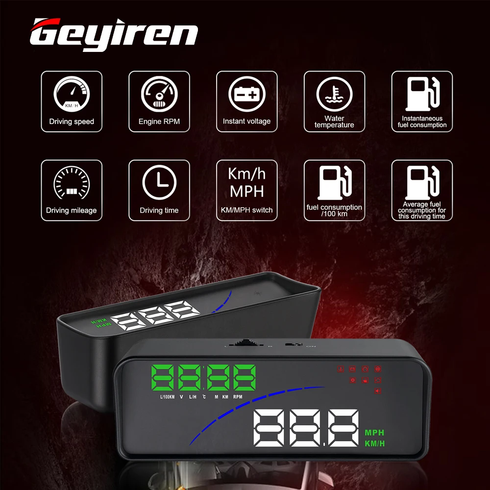 Проектор скорости GEYIREN P9 на лобовом стекле проектор аксессуары для автомобиля |