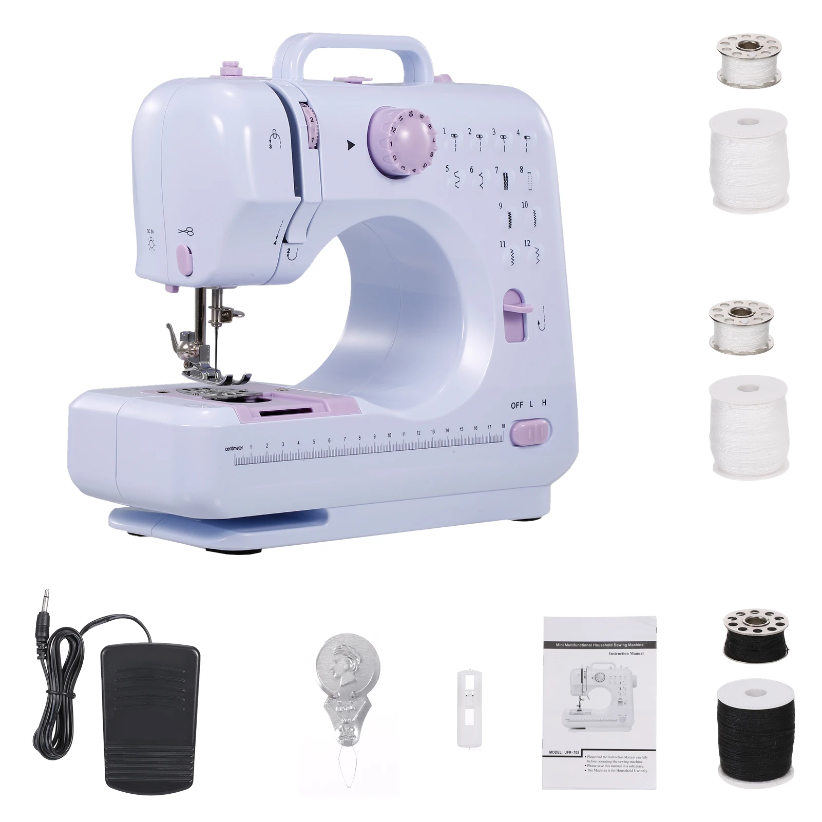 NEX 12 Built-In Stitches Household Sewing Machine Multifuctional Free-Arm