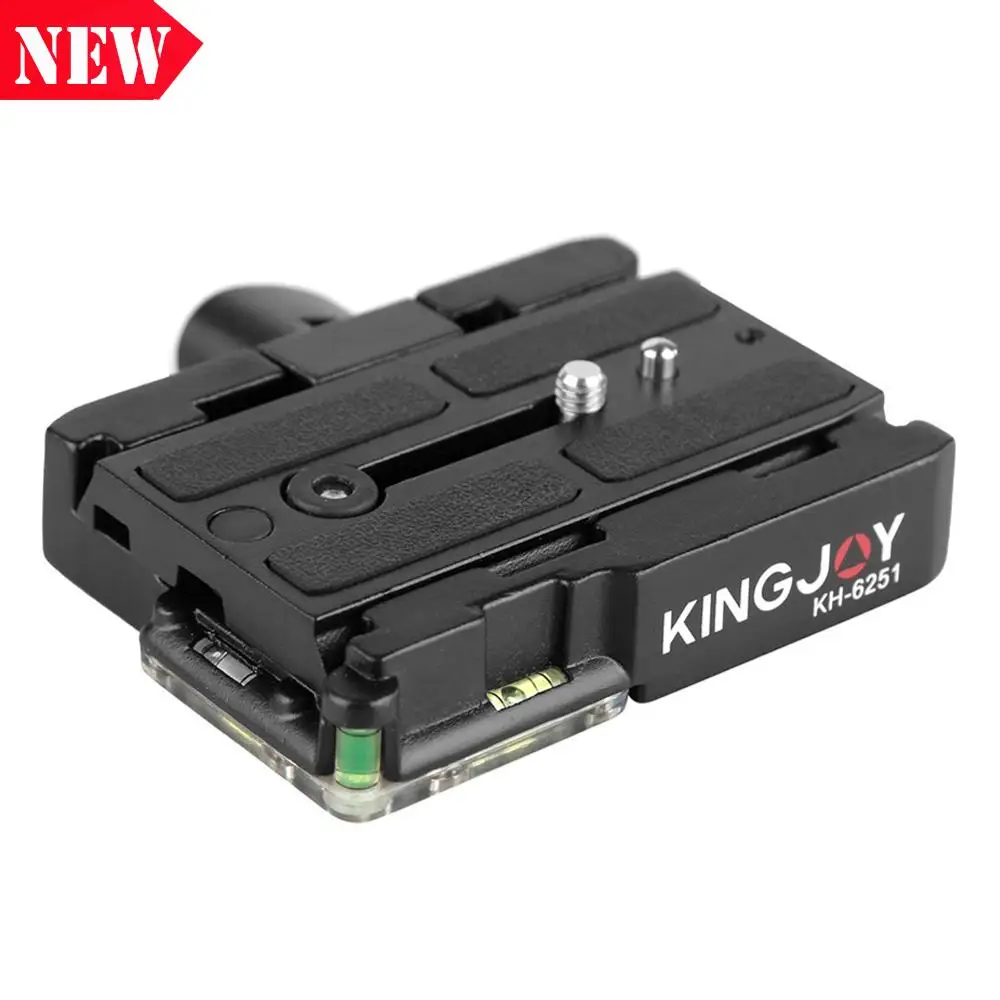 Kingjoy KH-6251, универсальный быстроразъемный адаптер с раздвижной пластиной, алюминиевый сплав, qr-пластина, адаптер для DSLR камеры, видеокамеры