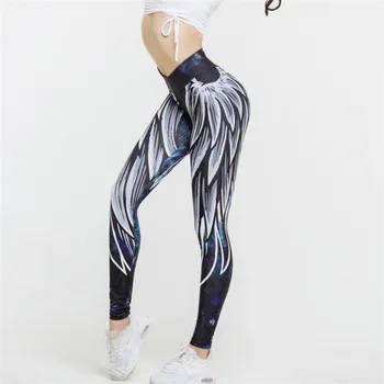 

Women Winter Casual Angel Wings Printing Sports Slim Yoga Runniing Hiking Pants