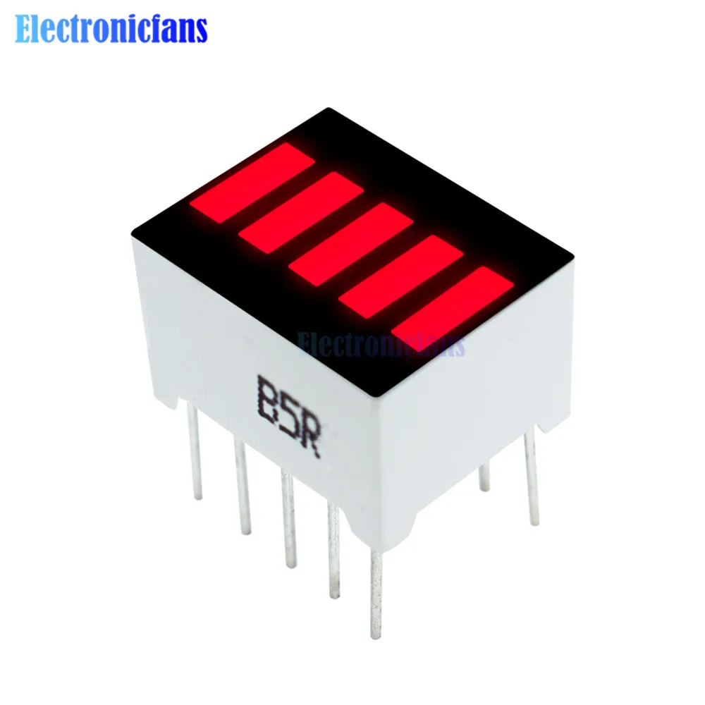10 Segment LED Bar Light Display Red Yellow Green Blue 5 Segment Red LED Display 4 color battery Capacity Module led matrix module battery capacity indicator