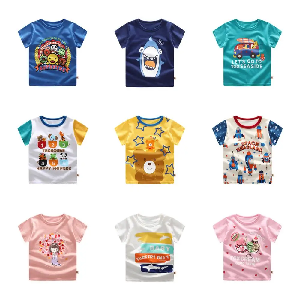 Special Offers Kids Clothing T-Shirts Short-Sleeve Baby-Boys-Girls Children's Summer Printed Cartoon-Animals bYnzjw3n
