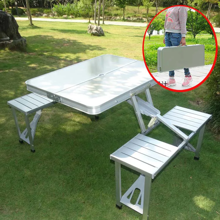 

Outdoor Hot Sales lian ti zhuo Aluminum Alloy Folding Table Multi-functional Portable Camping Table Set Barbecue Desk