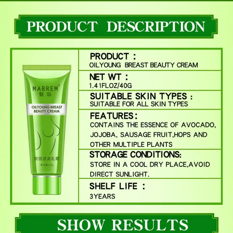 40g Breast Beauty Cream Enhancer Chest Fast Growth Firming Big Bust Effective Full Elasticity Body Skin Care Massage Cosmetic-2