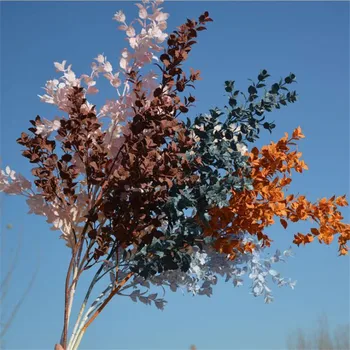 

10Pcs Fake Long Stem Mint Leaf 38.58" Length Simulation Plastic Peppermint Leaves for Wedding Home Decorative Artificial Plants